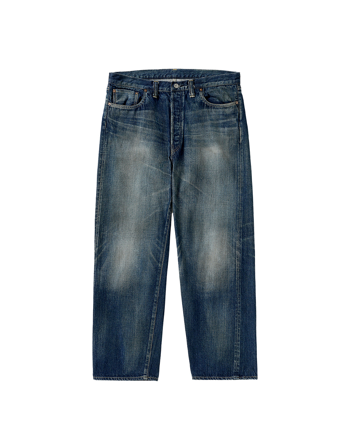 VINTAGE WASHED STRAIGHT DENIM PANT