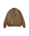 VINTAGE HALF ZIP RIB COLLAR SWEATSHIRT
