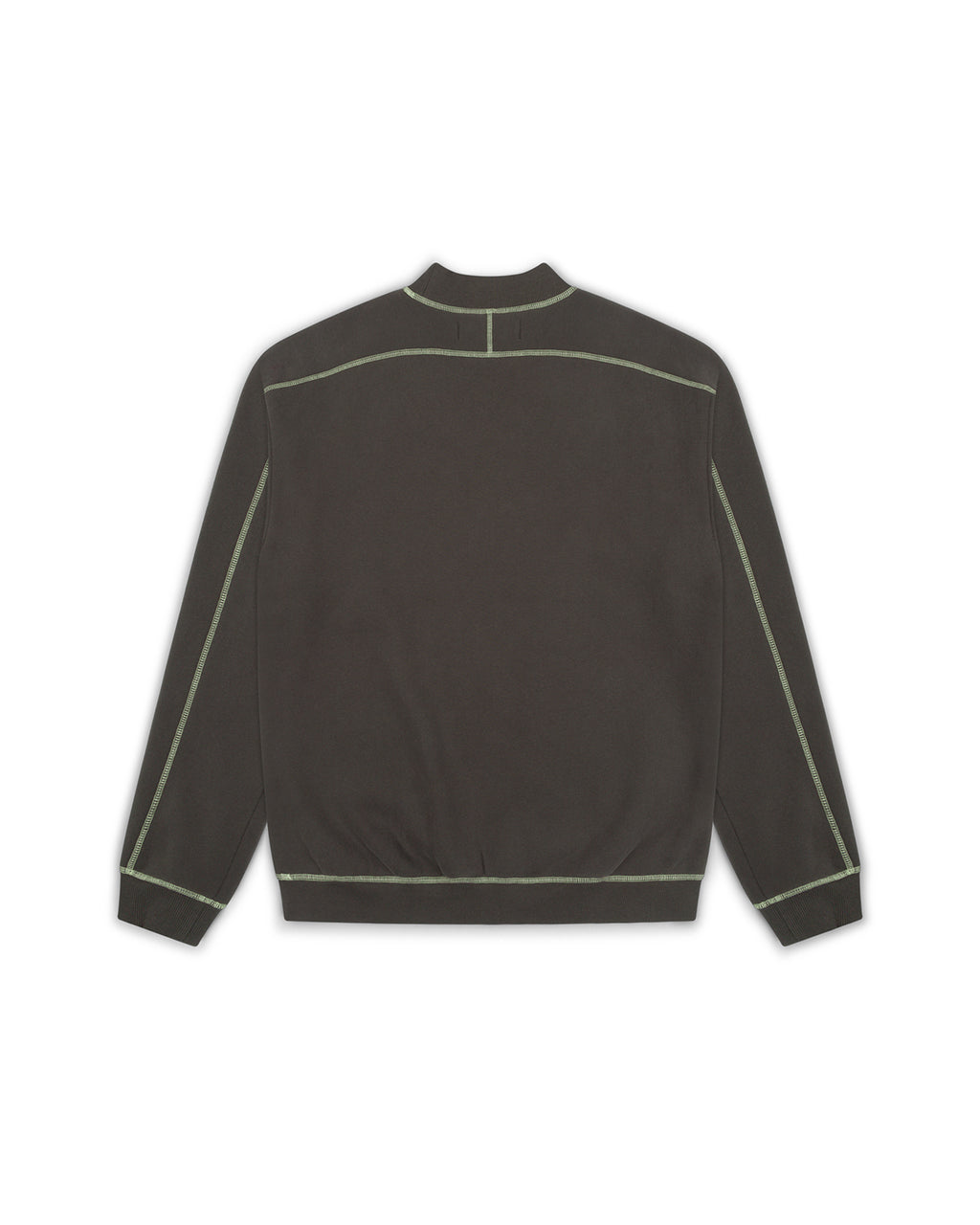 CONTRAST STITCH MOCK NECK SWEATSHIRT