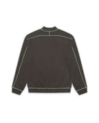 CONTRAST STITCH MOCK NECK SWEATSHIRT
