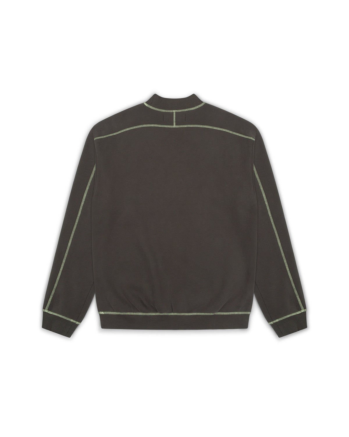 CONTRAST STITCH MOCK NECK SWEATSHIRT
