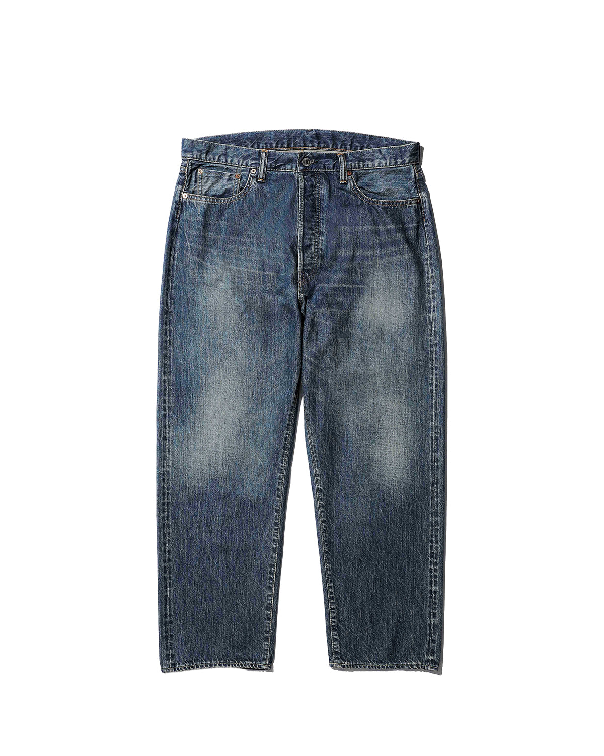 WASHED DENIM WIDE PANTS