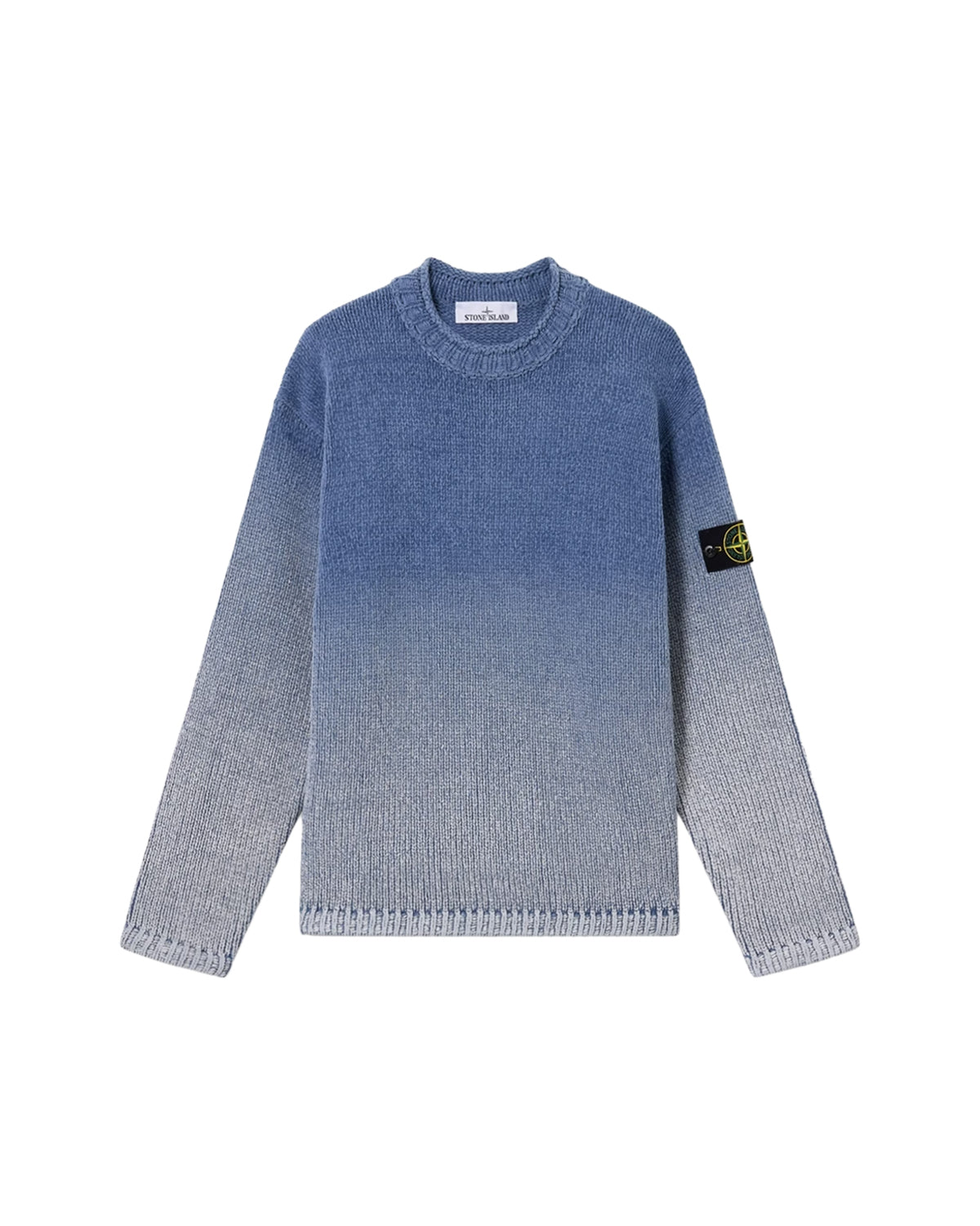 5100003 COTTON CHENILLE DEGRADE PRINT CREWNECK SWEATER