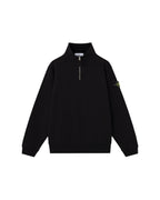 6100021 BRUSHED ORGANIC COTTON HALF-ZIP FLEECE