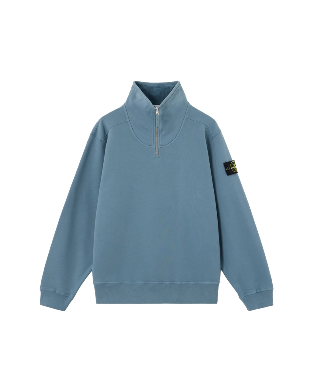 6100021 BRUSHED ORGANIC COTTON HALF-ZIP FLEECE