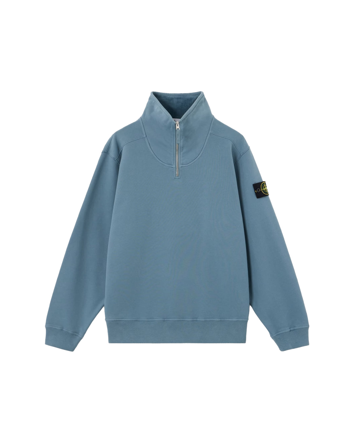 6100021 BRUSHED ORGANIC COTTON HALF-ZIP FLEECE