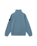 6100021 BRUSHED ORGANIC COTTON HALF-ZIP FLEECE