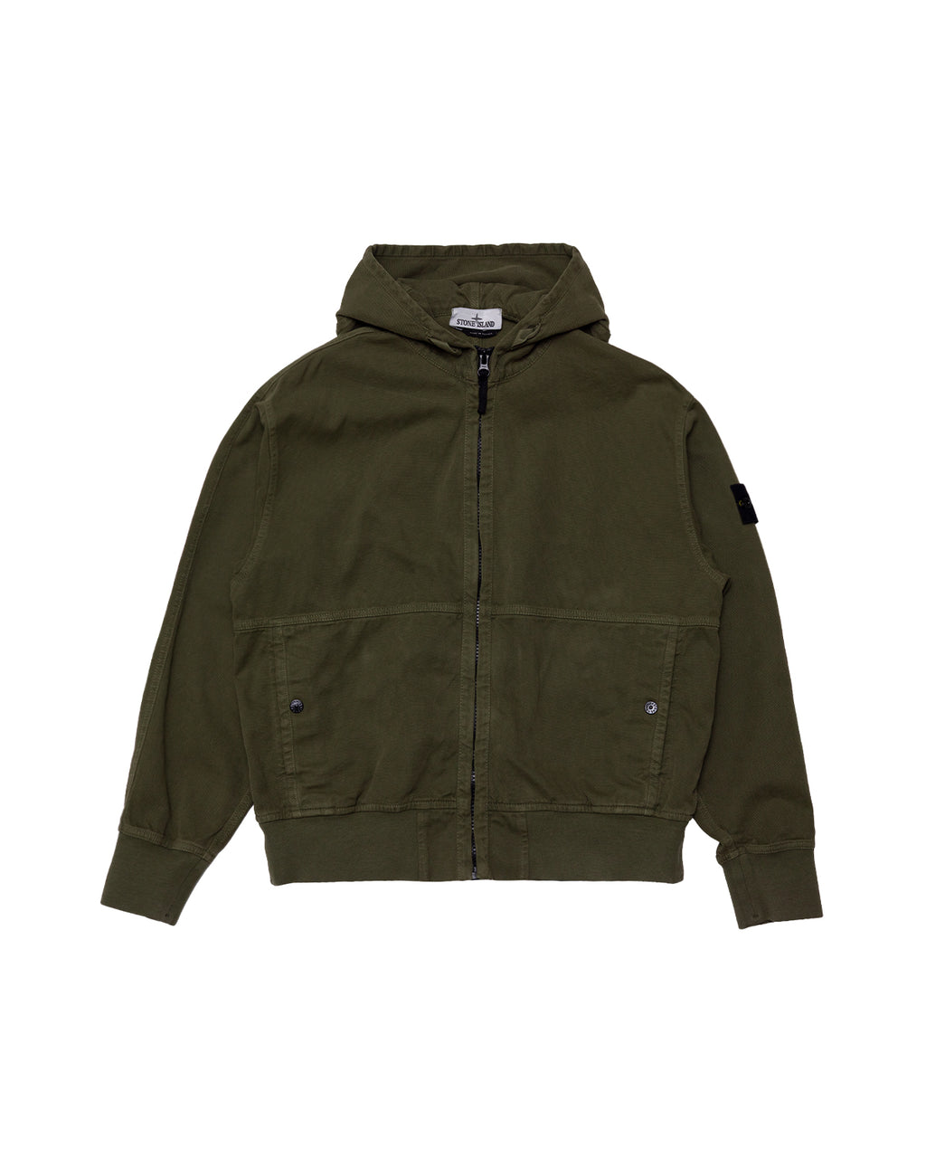 6100068 ORGANIC PANAMA COTTON 'OLD' EFFECT HOODED JACKET