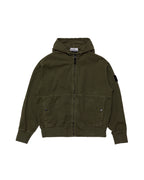 6100068 ORGANIC PANAMA COTTON 'OLD' EFFECT HOODED JACKET