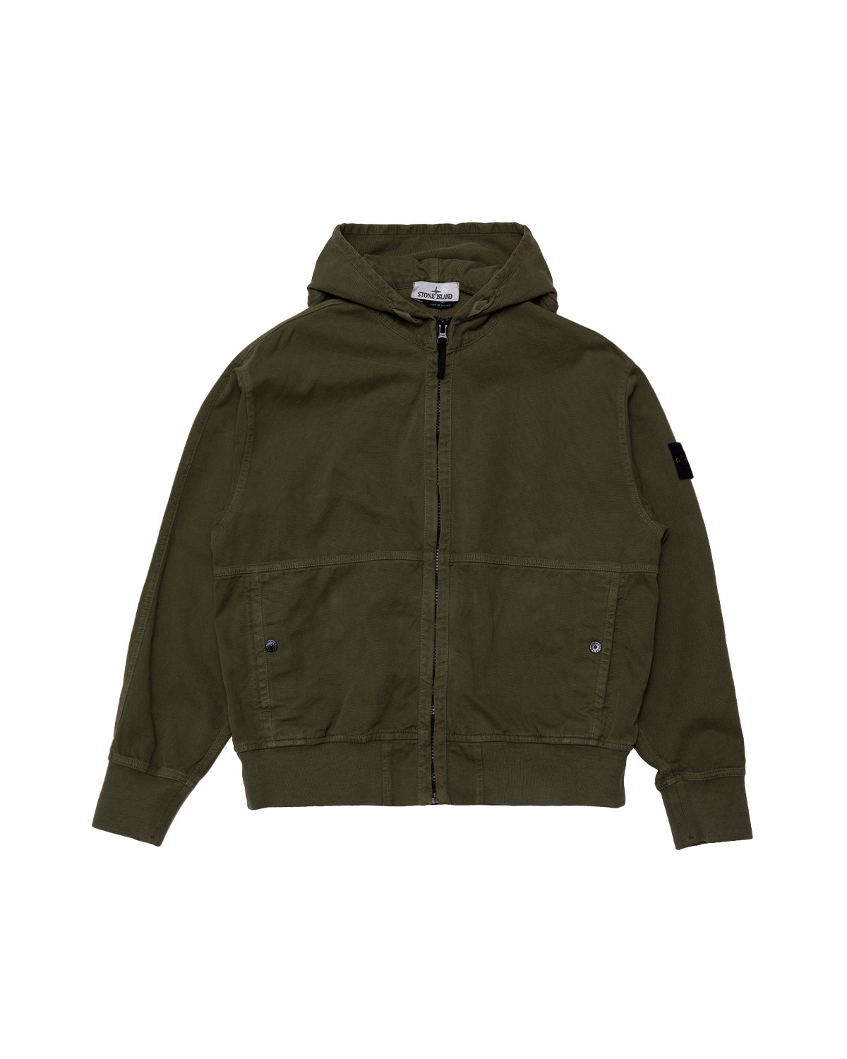 6100068 ORGANIC PANAMA COTTON 'OLD' EFFECT HOODED JACKET