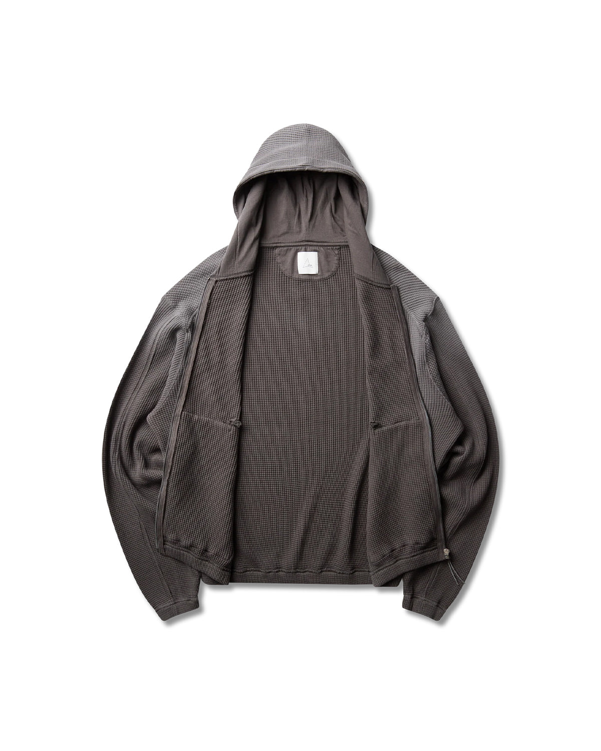 ROA BEE SUN FADED ORGANIC WAFFLE ZIP-UP HOODIE