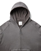 ROA BEE SUN FADED ORGANIC WAFFLE ZIP-UP HOODIE
