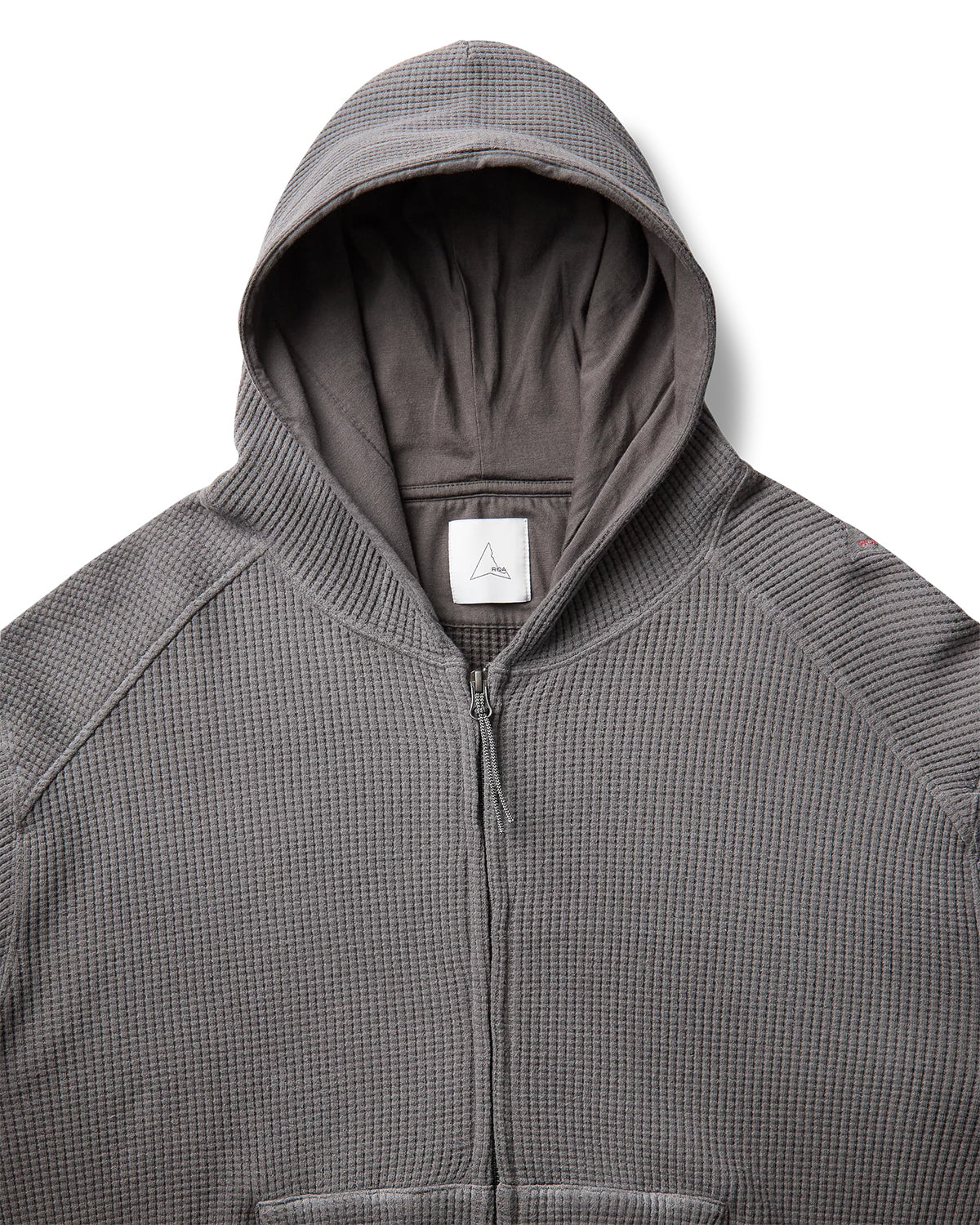 ROA BEE SUN FADED ORGANIC WAFFLE ZIP-UP HOODIE